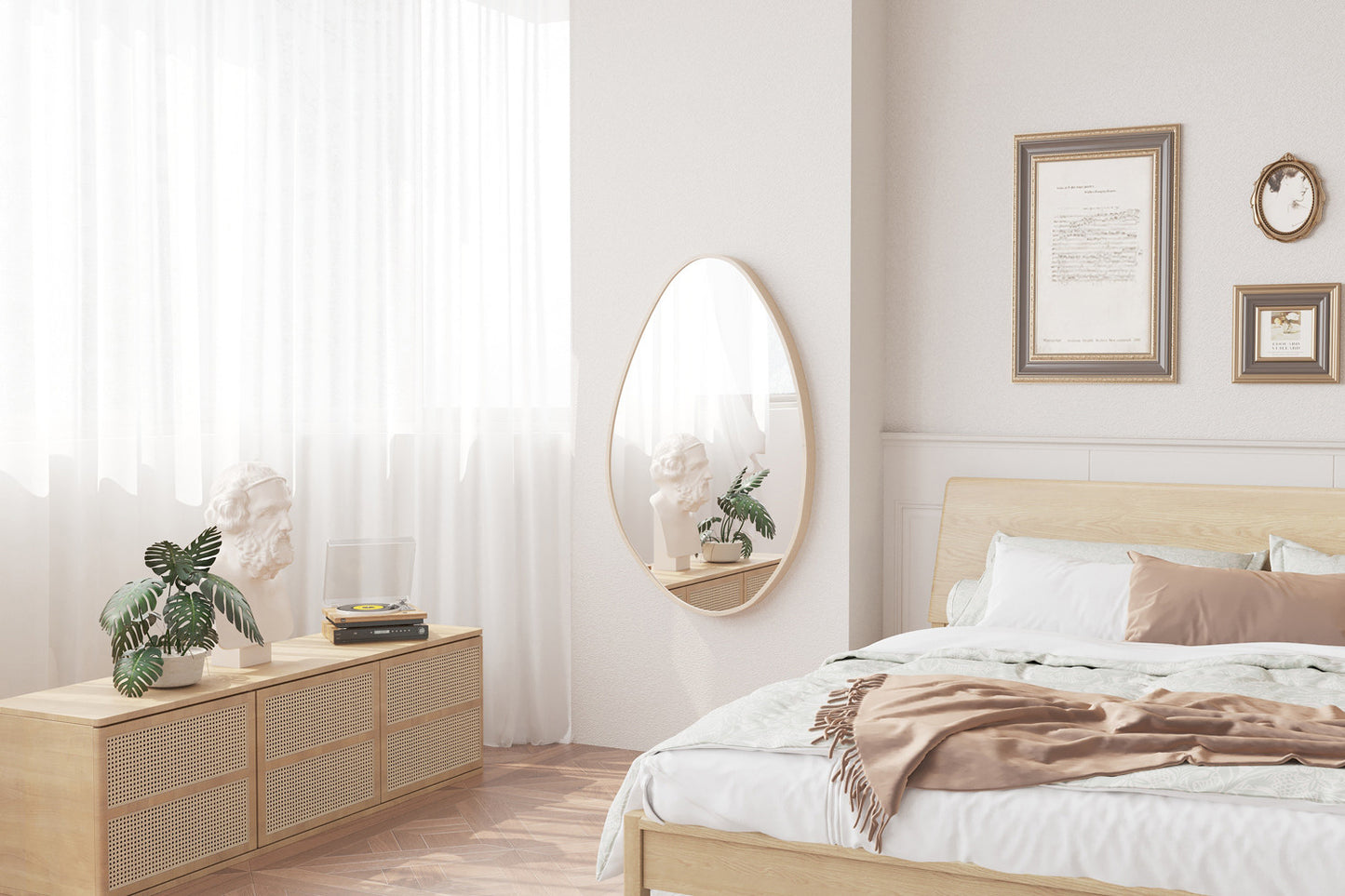 Spiegel 'Romi' 80x50 Oude eik