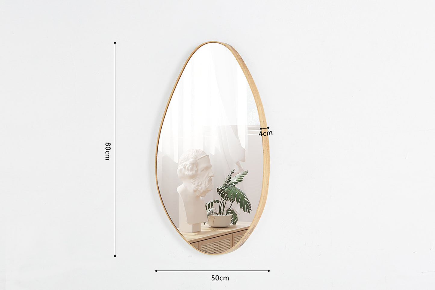 Spiegel 'Romi' 80x50 Oude eik