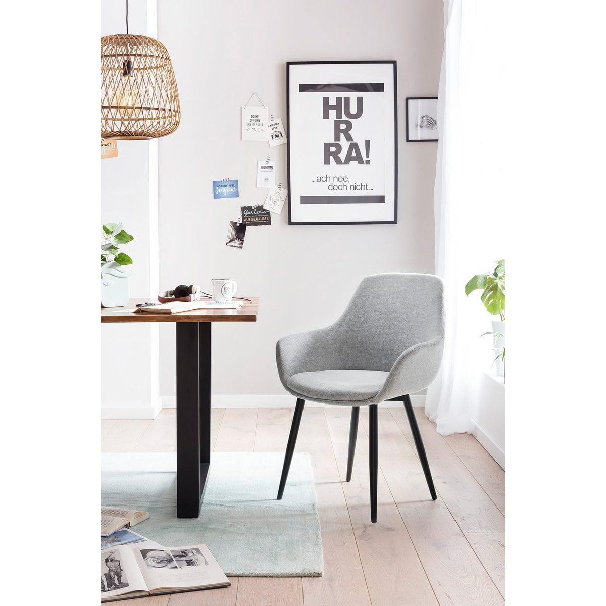 Set van 2 fauteuils lichtgrijs