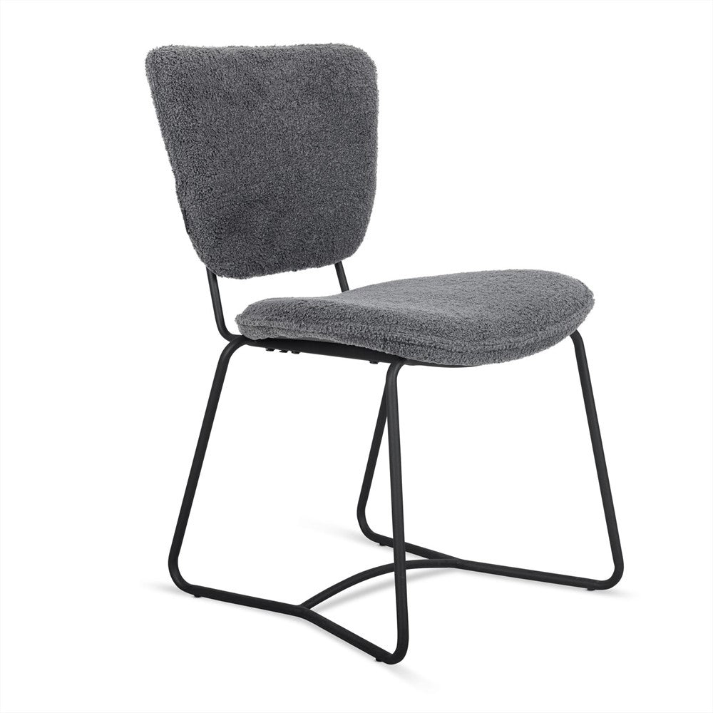 Eetkamerstoel Amy Antraciet (set van 2)