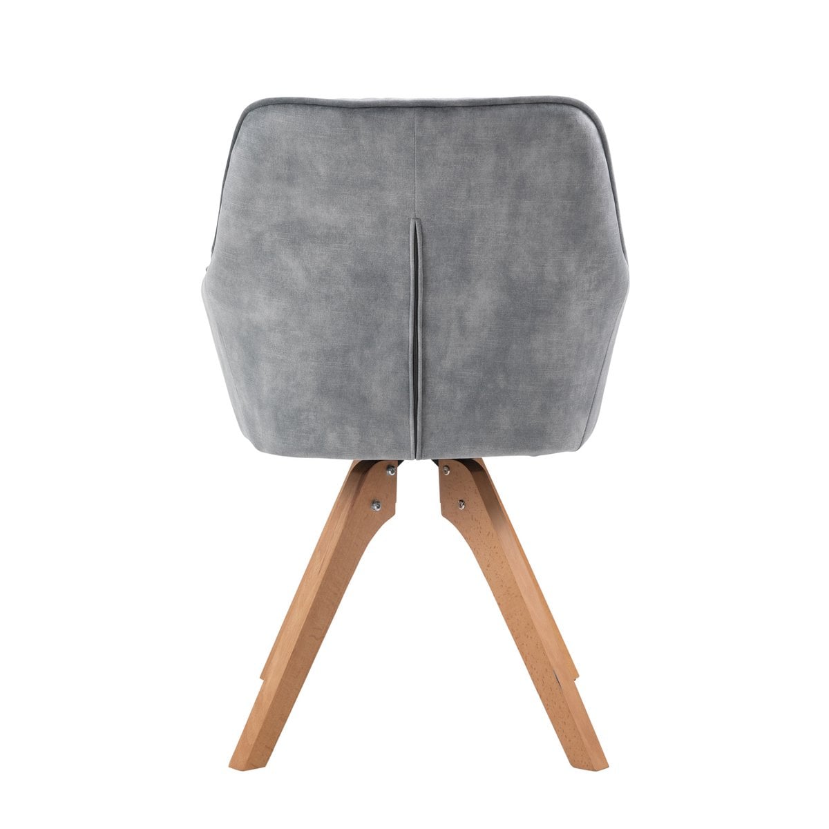 Fauteuil vintage fluweel velours, grijs