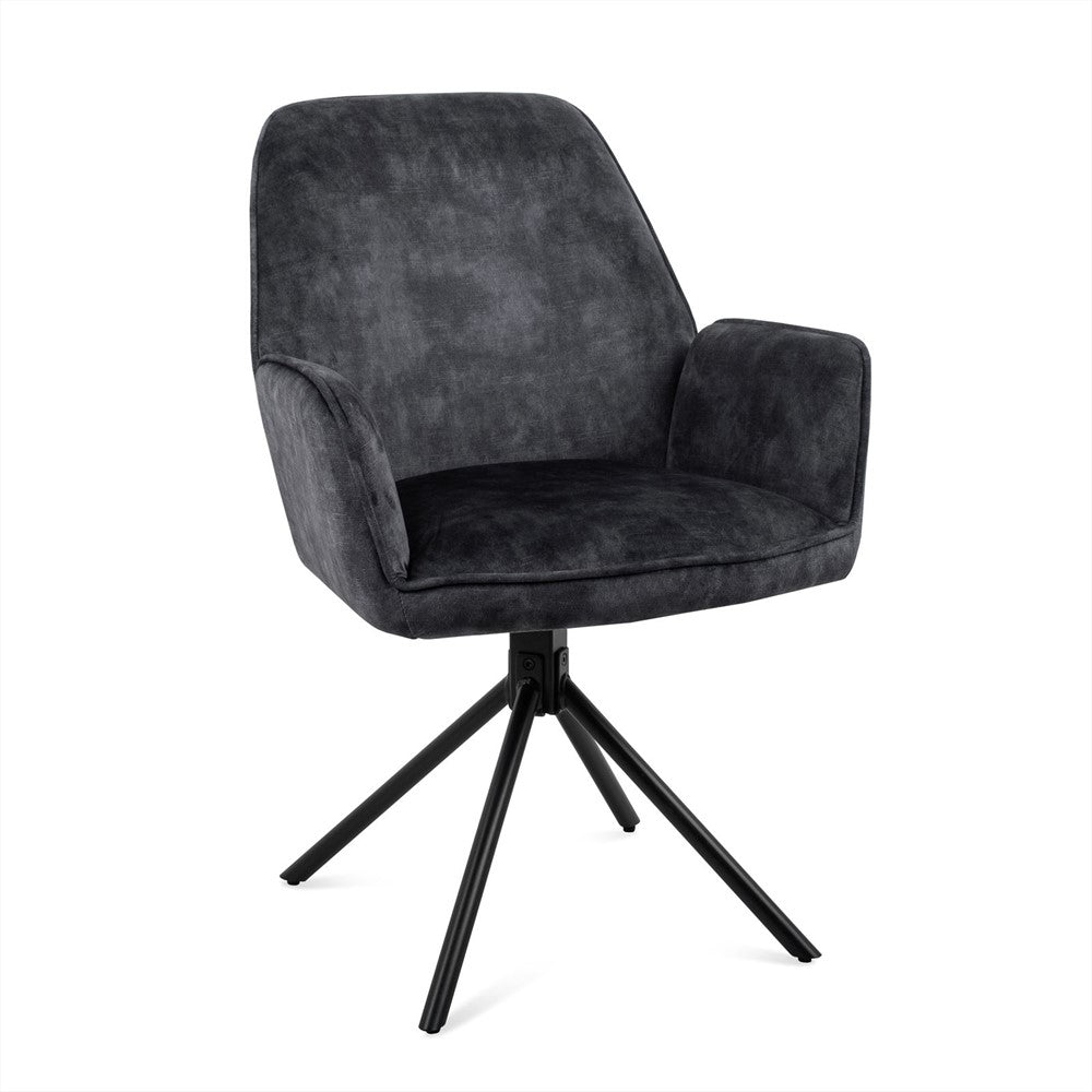 Eetkamerstoel Noah Antraciet (set van 2)