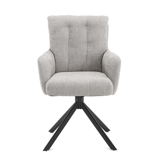 Eetkamerstoel Nobel lichtgrijs (set van 2)