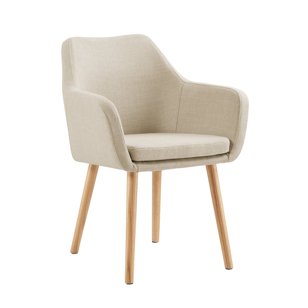 Fauteuil structuurstof beige