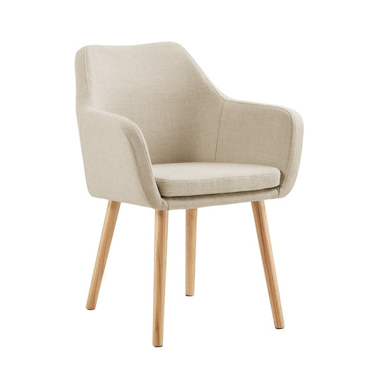 Fauteuil structuurstof beige