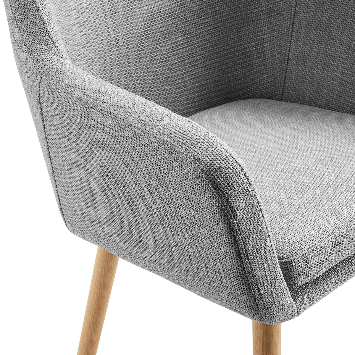 Structuurstof fauteuil lichtgrijs