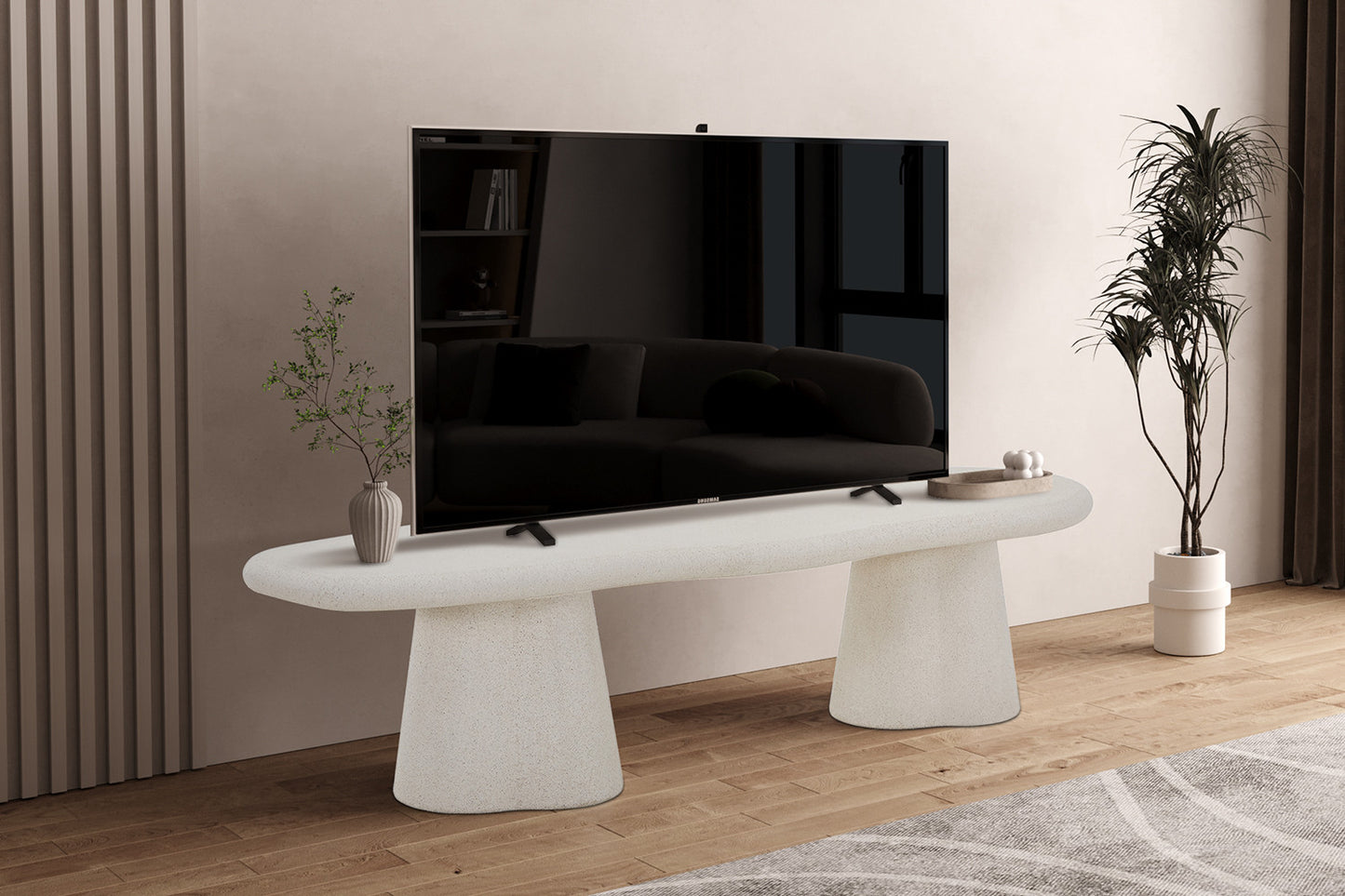 Tv-meubel 'Faro' 160 cm Organisch Cement