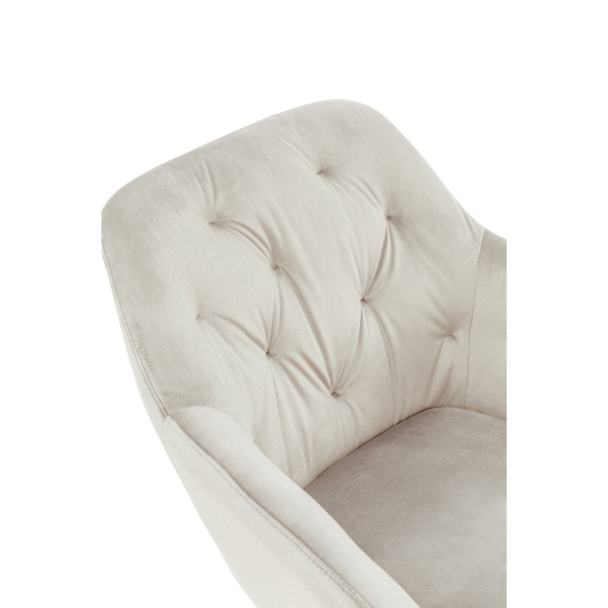 Fauteuil crème fluweel