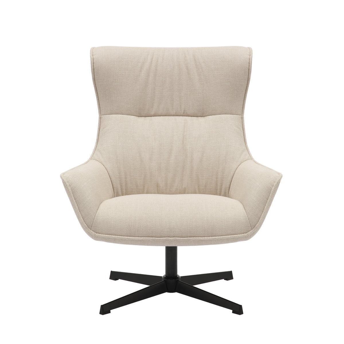 Fauteuil structuurstof beige