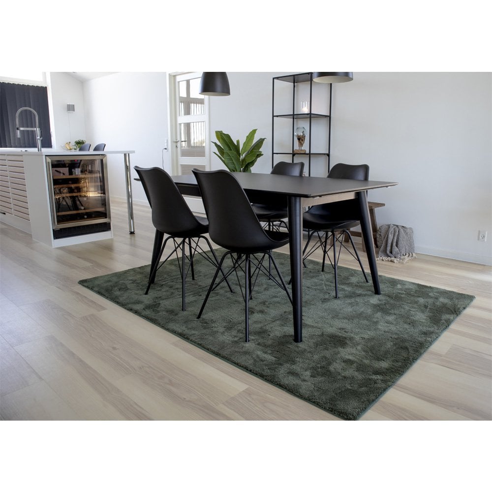 Oslo Eetkamerstoel - PU-leer, gegoten plastic, metaal, zwart - Set van 2
