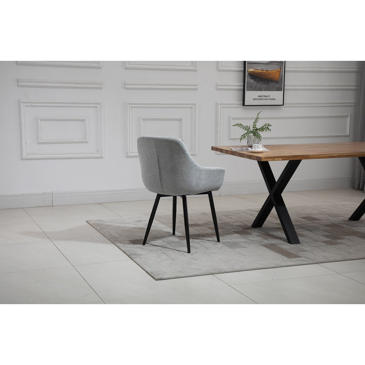 Set van 2 fauteuils lichtgrijs
