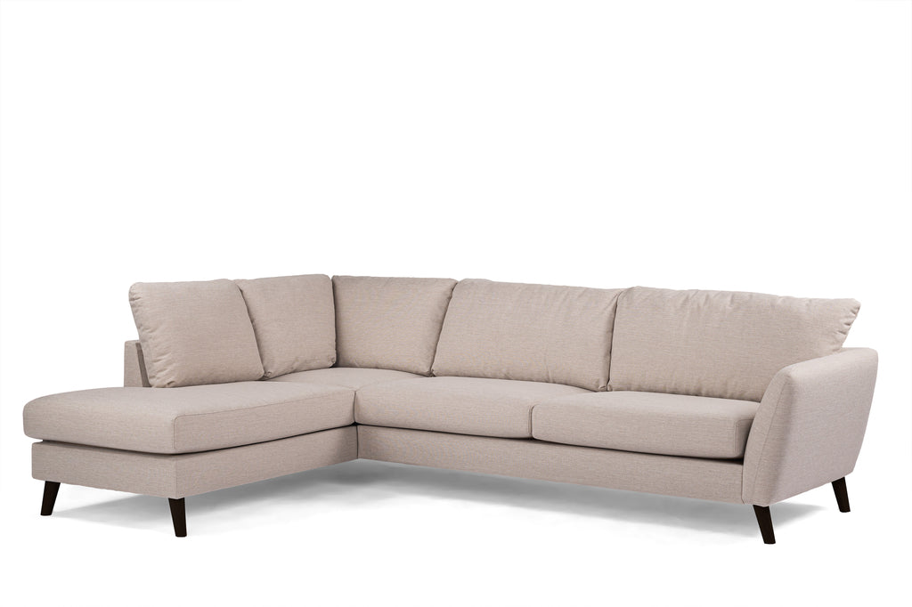 3 seater corner  left, fabric Inari 22, I460 beige, black leg