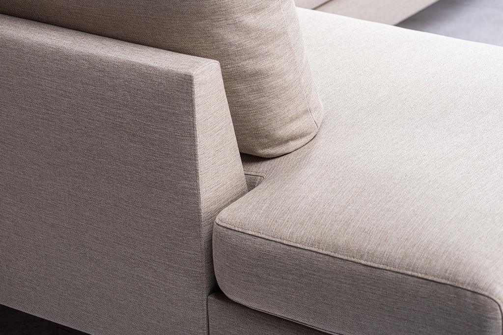3 seater corner  left, fabric Inari 22, I460 beige, black leg