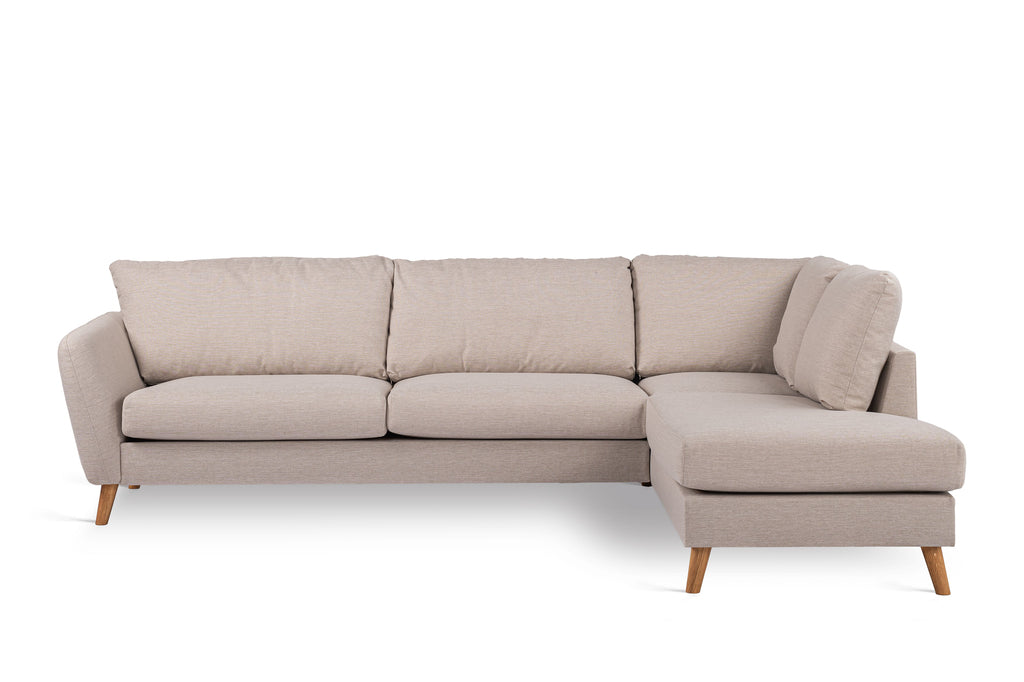 3 seater corner  right, fabric Inari 22, I460 beige, oak leg