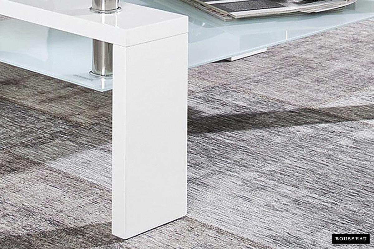 Salontafel 'Alana' Hoogglans wit