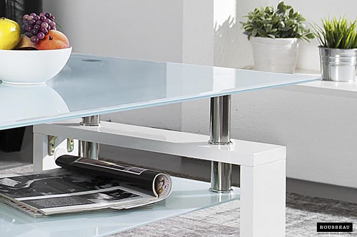 Salontafel 'Alana' Hoogglans wit