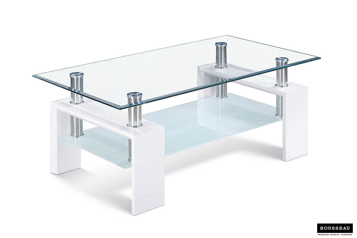 Salontafel 'Alana' Hoogglans wit