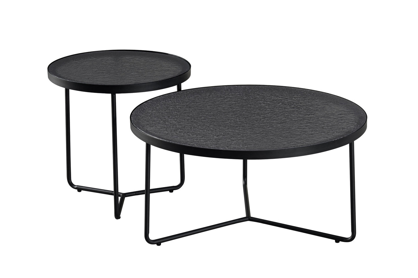 Salontafel 'Melia' Rond Grijs Glas