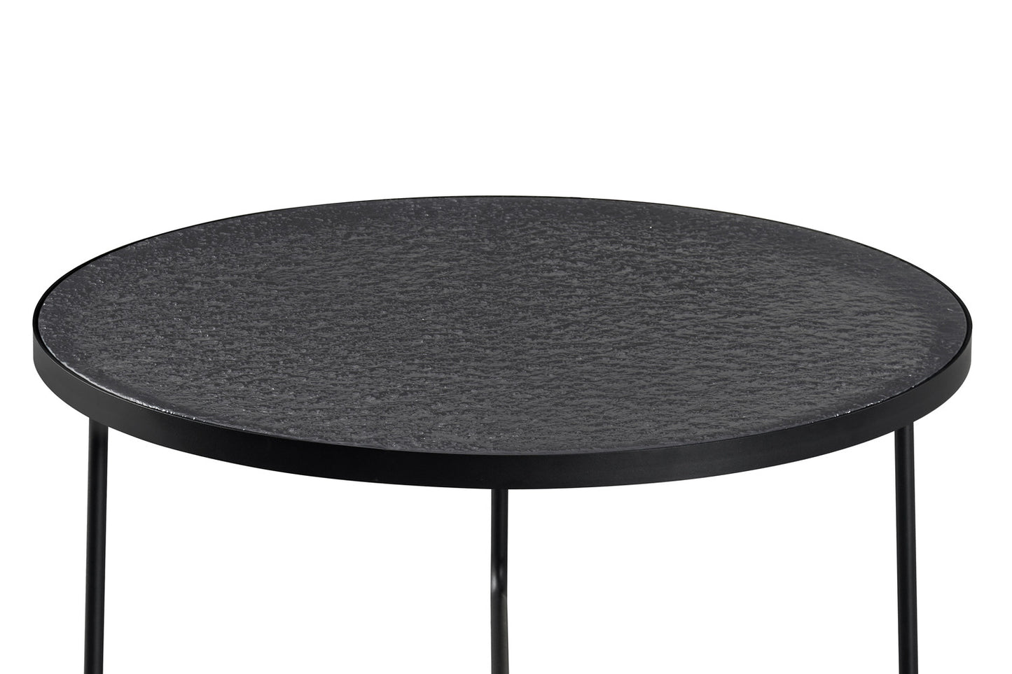 Salontafel 'Melia' Rond Grijs Glas