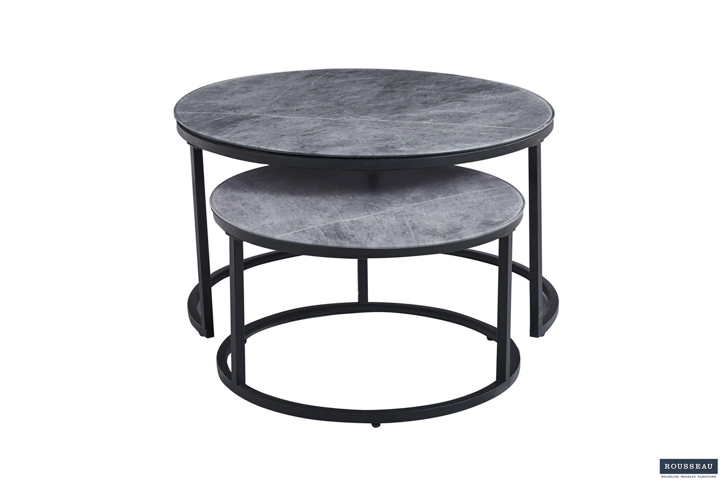 Salontafel 'Boston' Decor Glas Steen Grijs