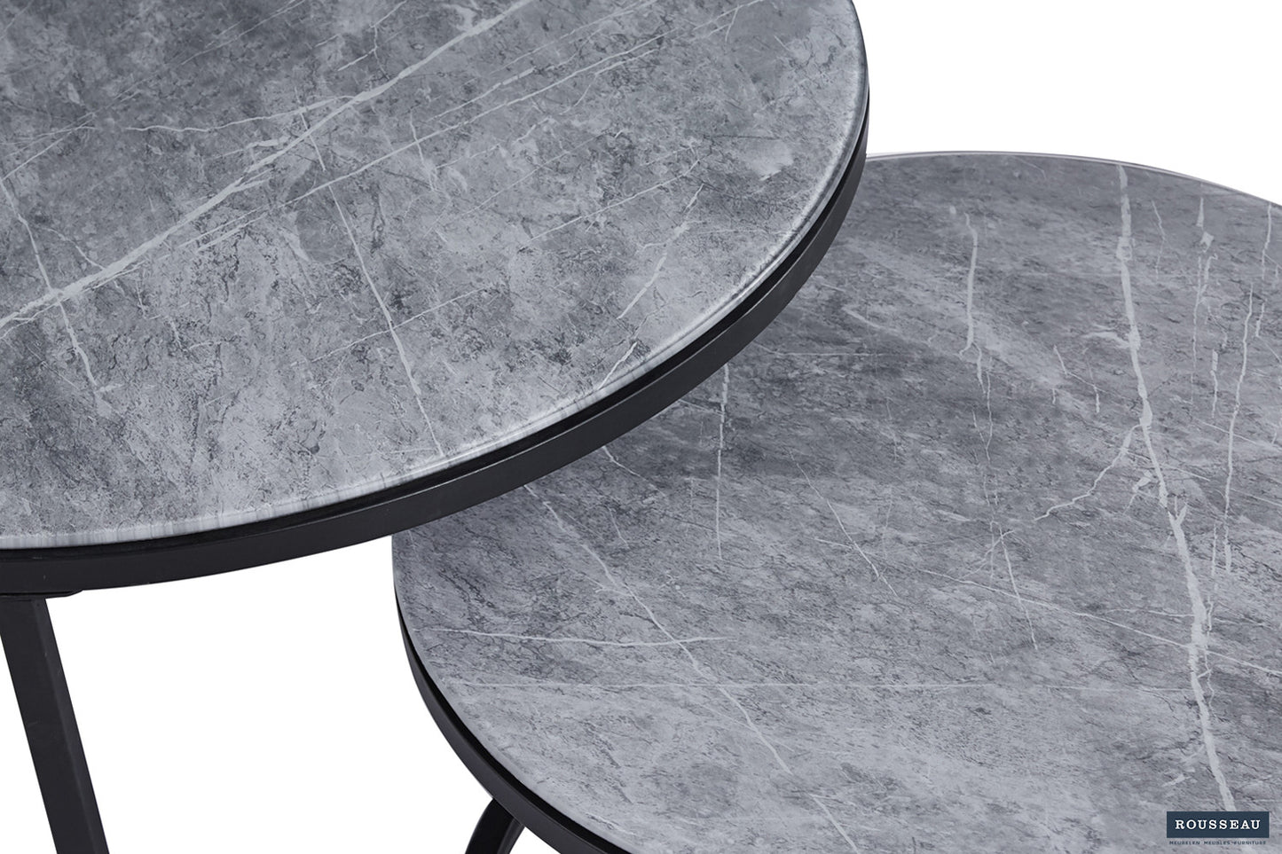 Salontafel 'Boston' Decor Glas Steen Grijs