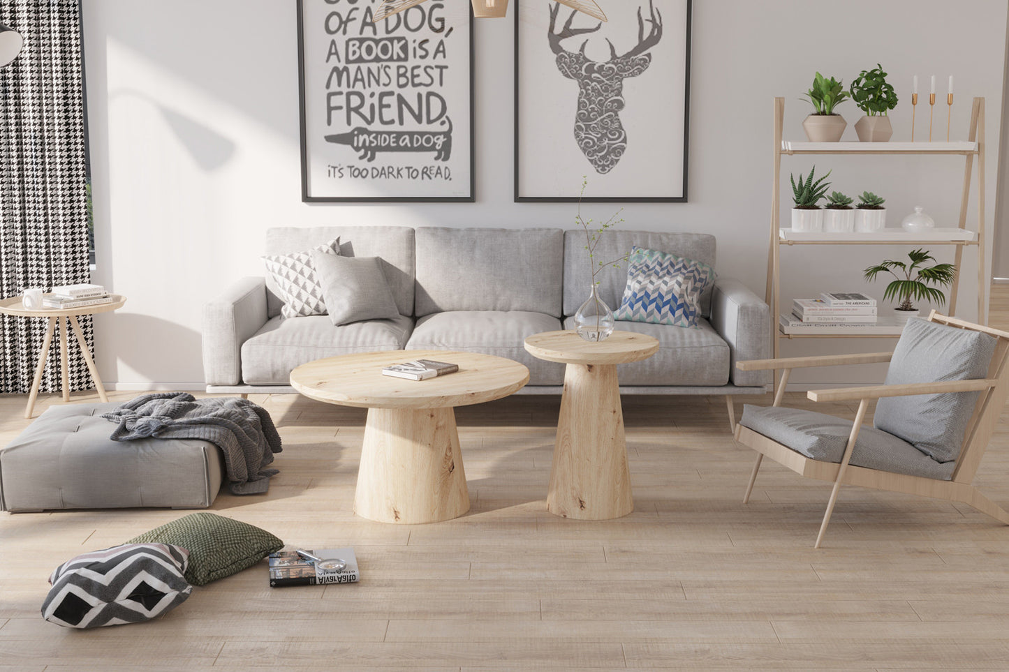Salontafel 'Lukas' 80 cm Decor Oude eik