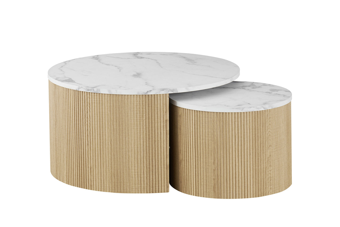 Salontafel 'Rowan' Rond Decor Marmer Beige