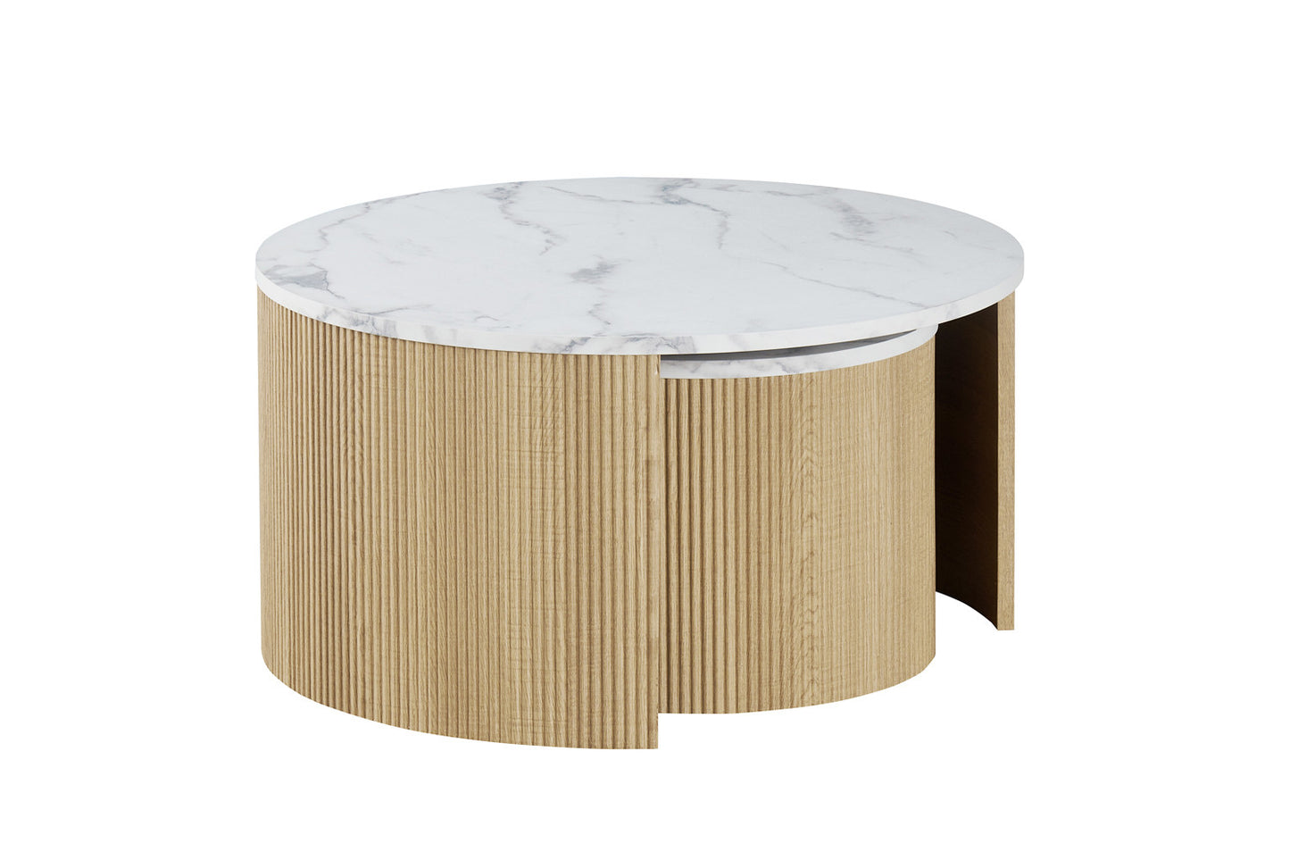 Salontafel 'Rowan' Rond Decor Marmer Beige