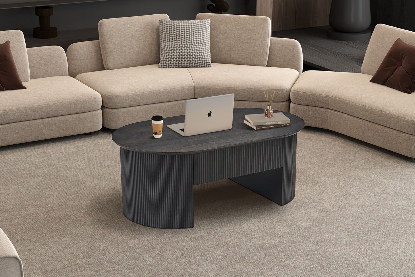 Salontafel 'Lagos' 120 cm Lift-top Decor Donkerbruin