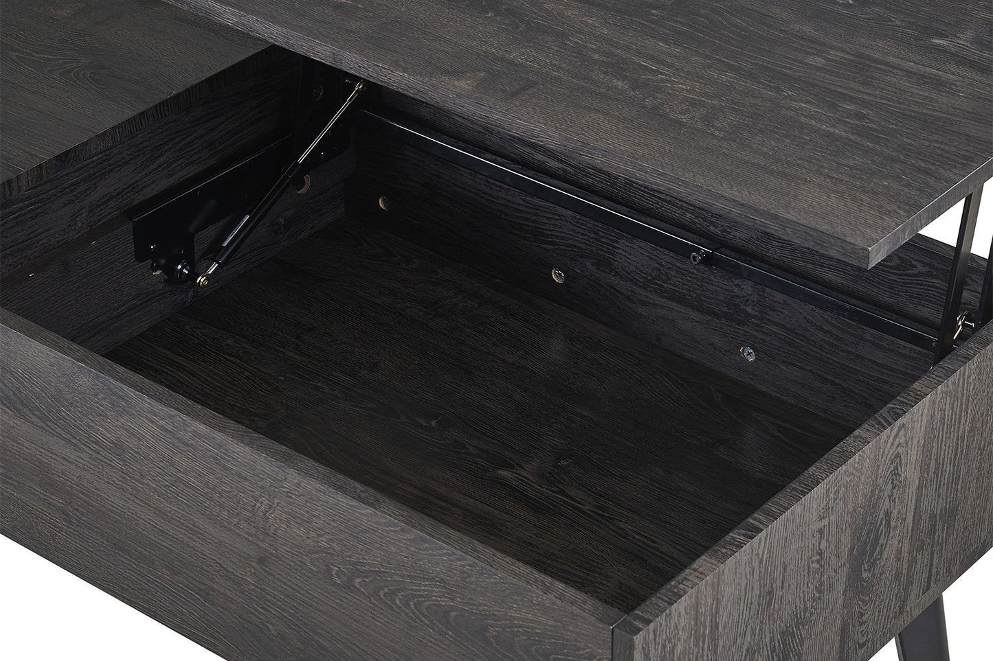 Salontafel 'Justine' met opklapbare top in decor donkerbruin