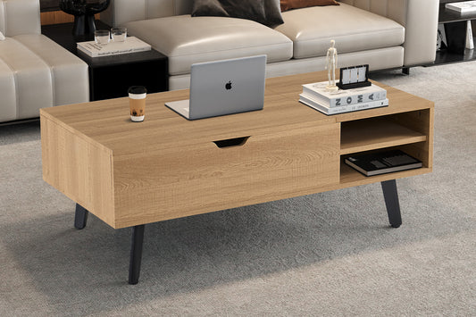 Salontafel 'Justine' met opklapbare top in Eik Naturel decor