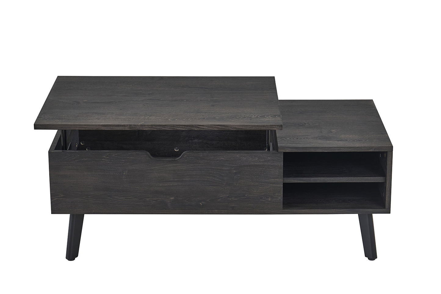 Salontafel 'Justine' met opklapbare top in decor donkerbruin