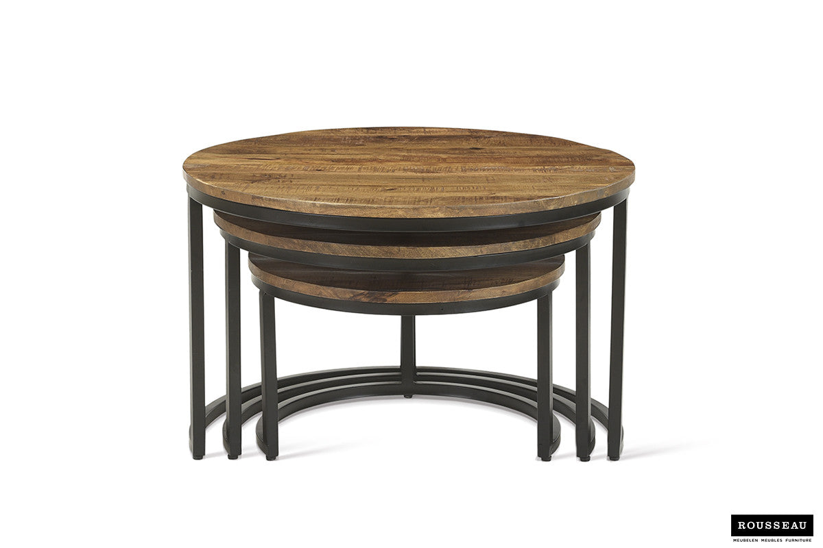 Salontafel 'Arnod' 3-delig Mango hout