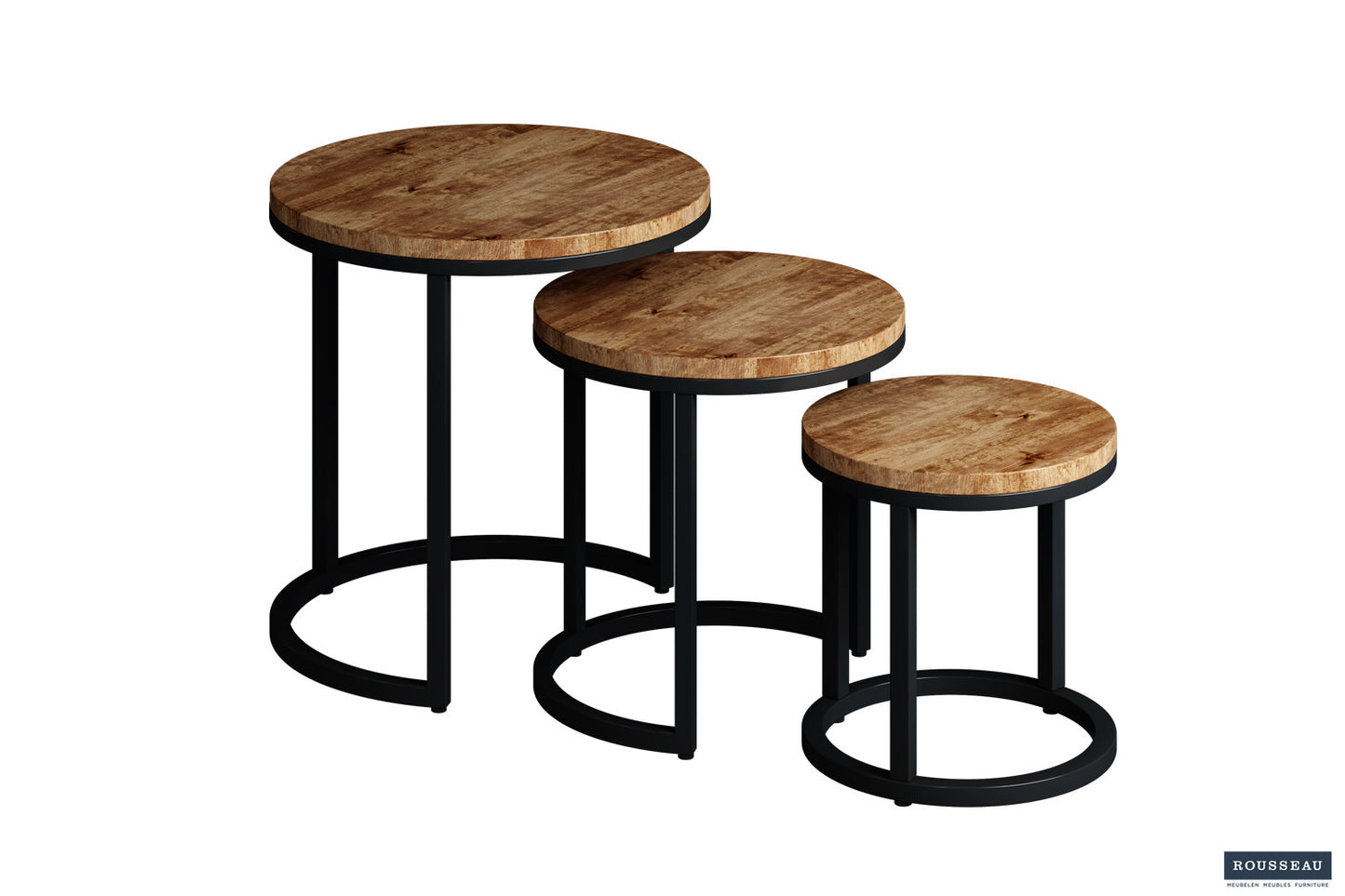 Side table 'Plano' 3-delig Mango hout
