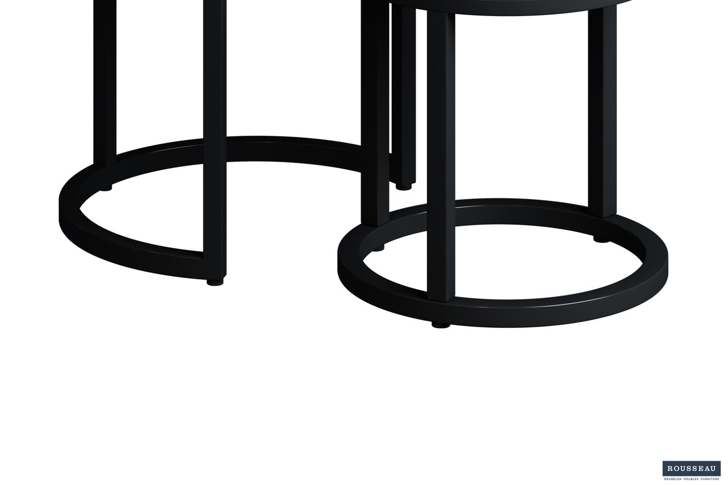 Side table 'Plano' 3-delig Mango hout zwart