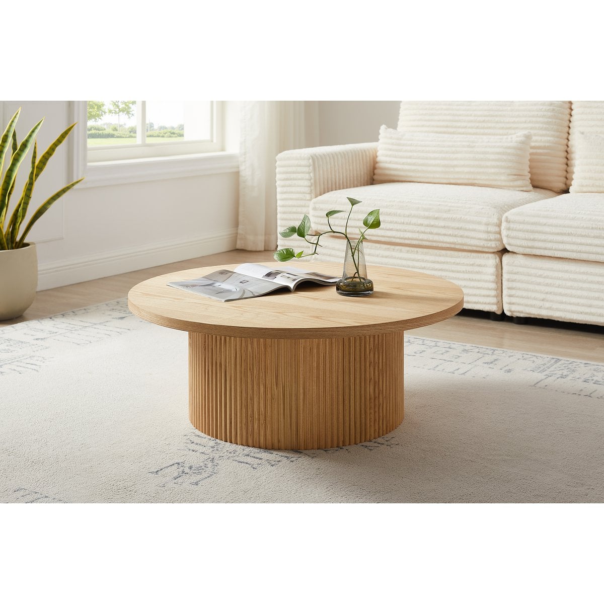 Couchtisch Ø 85 cm Natur