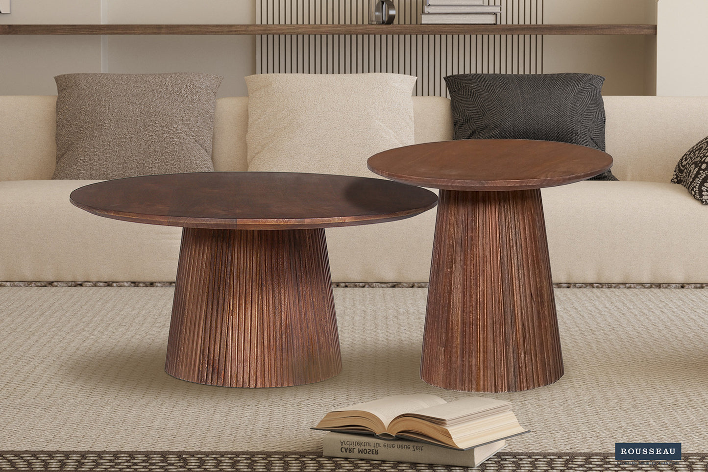Salontafel 'Miguel' 50 cm Rond Mango hout Lichtbruin