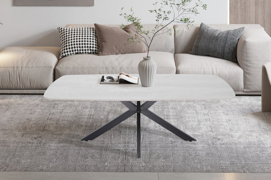 Salontafel 'Apollo' 130 cm Deens Ovaal Steen Baroque Grijs