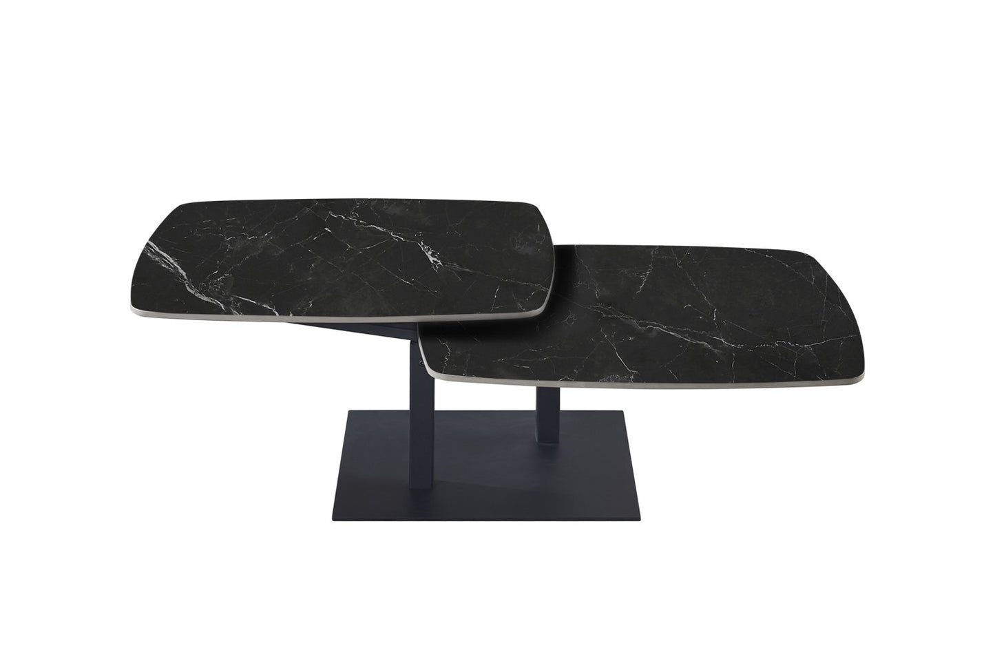 Salontafel 'Sendai' Rond Draaibaar Steen Zwart