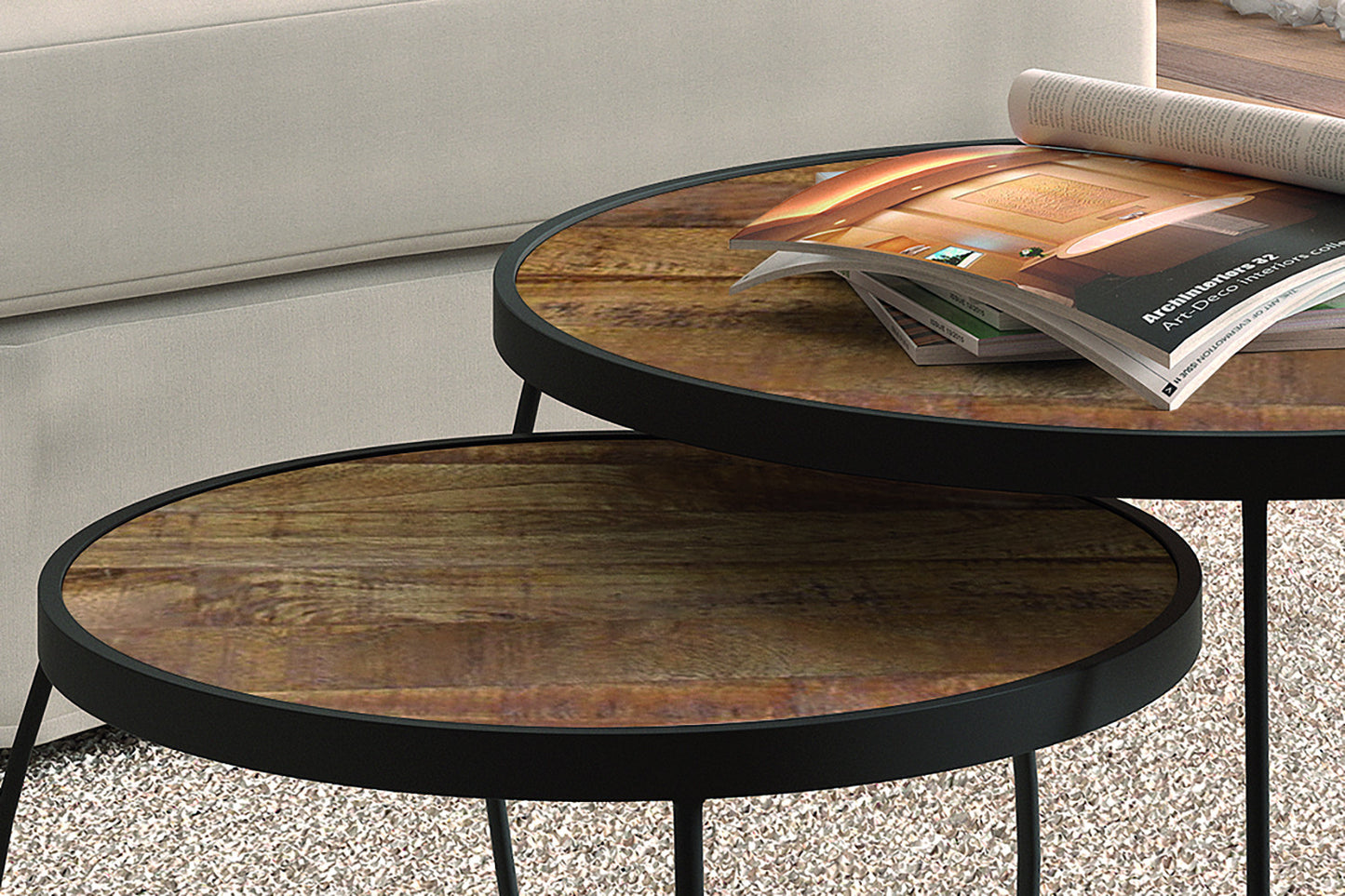 Salontafel 'Lars' 2-delig Mango hout