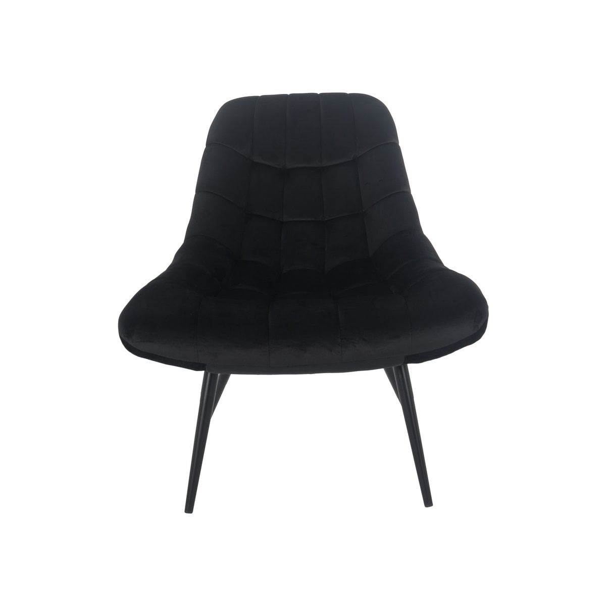 Fauteuil XXL fluweel zwart metaal zwart
