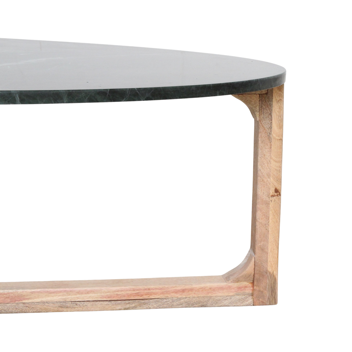 Ovale marmeren salontafel - Groen - 120x60x38 cm