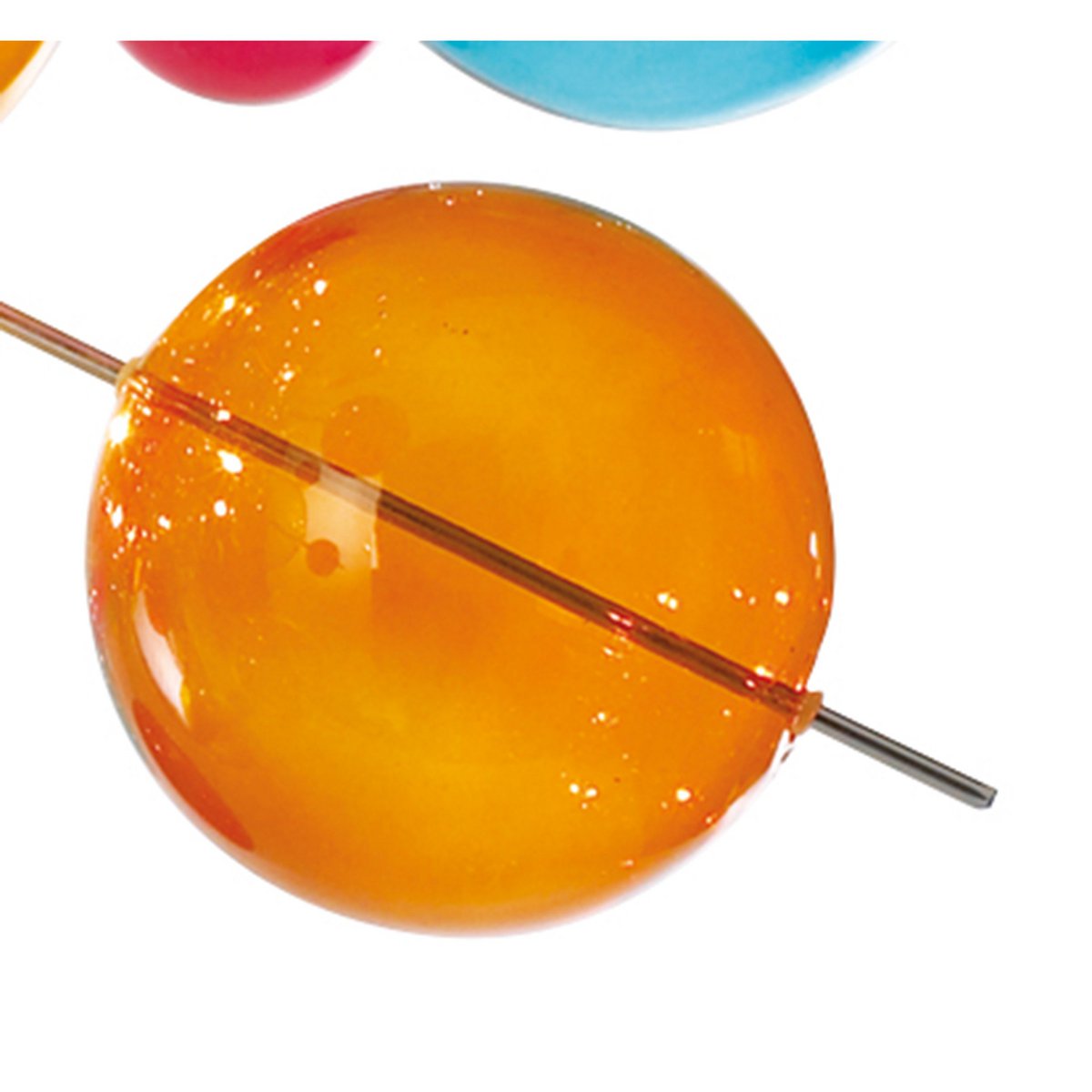Hanger lamp "explosie" gekleurd gemaakt van metaal en glas, G9 -versies, hangende lamp voor eetkamer, woonkamer, hal of kantoor, Øca. 65 cm