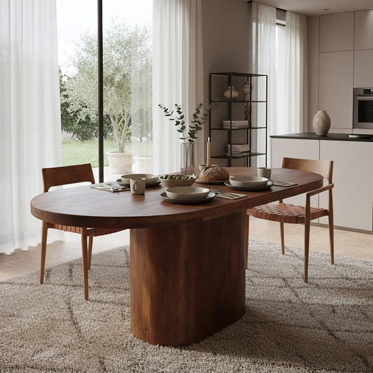 Bullnose langwerpige eettafel 180, 200 of 240 cm
