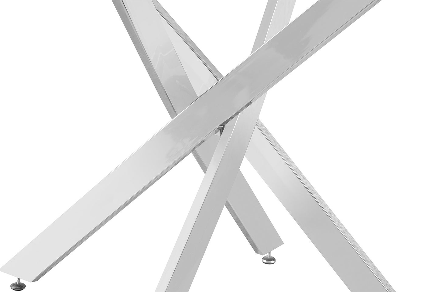 Tafel 'Lasi' 120 cm Rond Glas, Poten Chroom