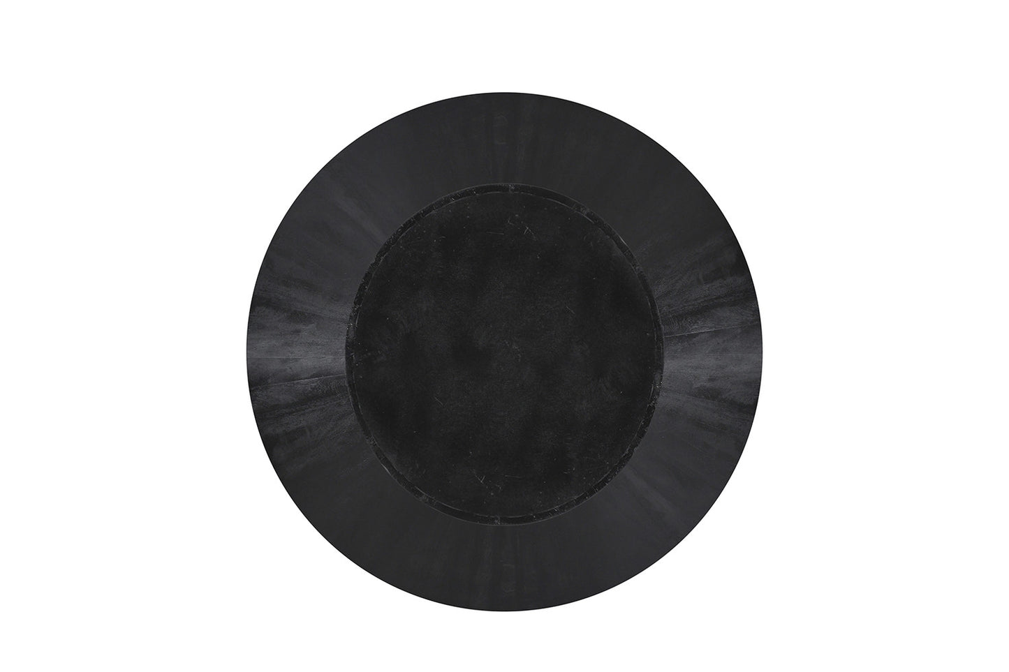 Tafel 'Tommy' 130 cm Rond Mango hout Zwart