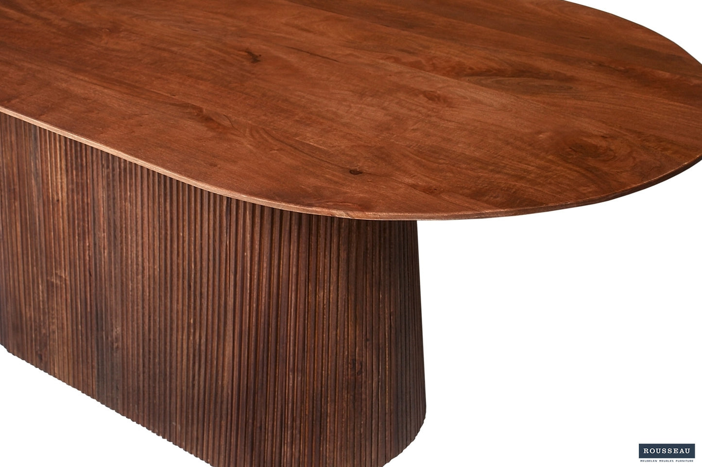 Tafel 'Miguel' 200 cm Ovaal Mango hout Lichtbruin