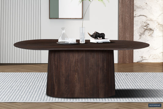 Tafel 'Miguel' 200 cm Ovaal Mango hout Donkerbruin