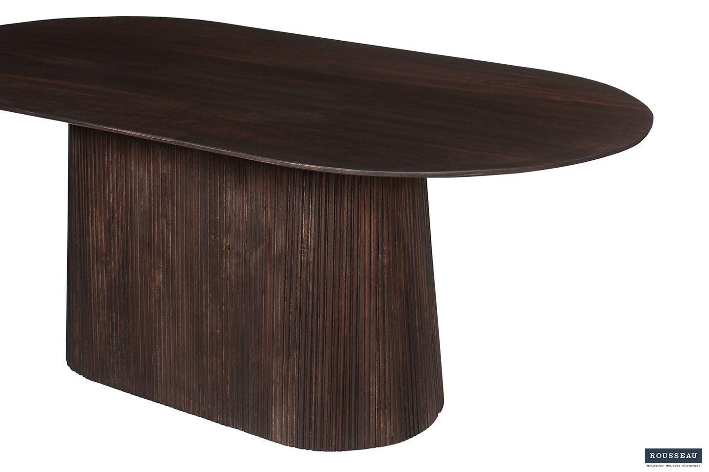 Tafel 'Miguel' 200 cm Ovaal Mango hout Donkerbruin