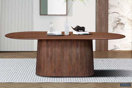 Tafel 'Miguel' 230 cm Ovaal Mango hout Lichtbruin